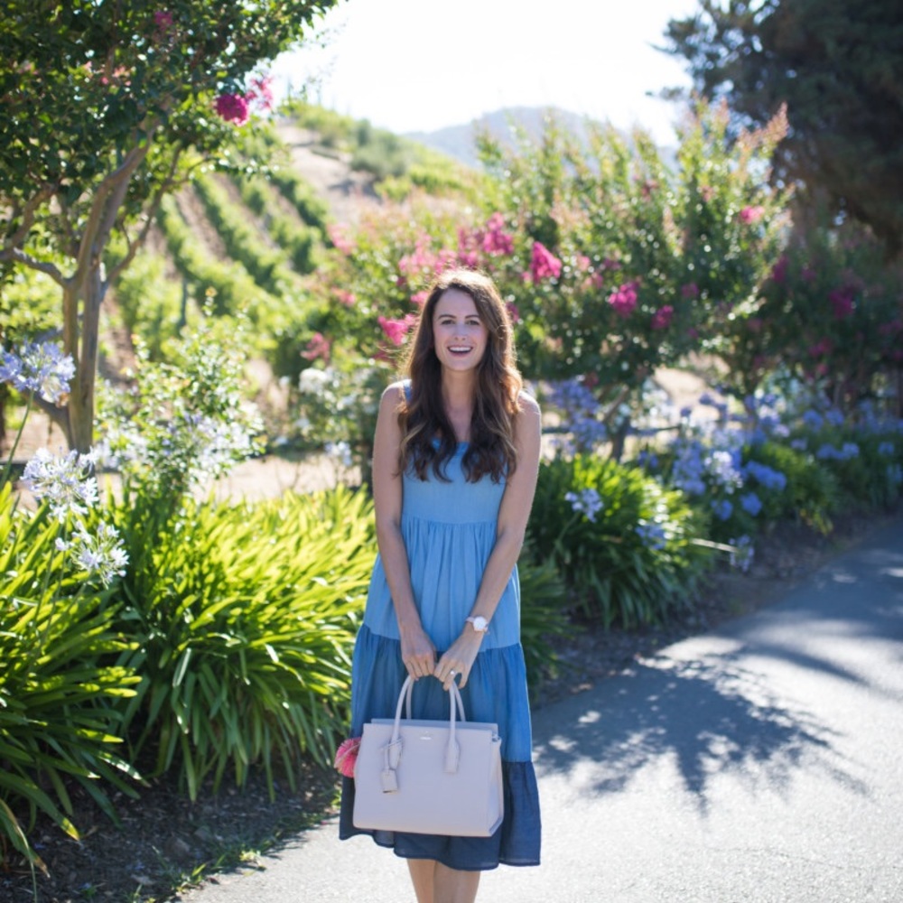 Kate Spade Blue Maxi Ruffle Dress - Picture 6 of 6